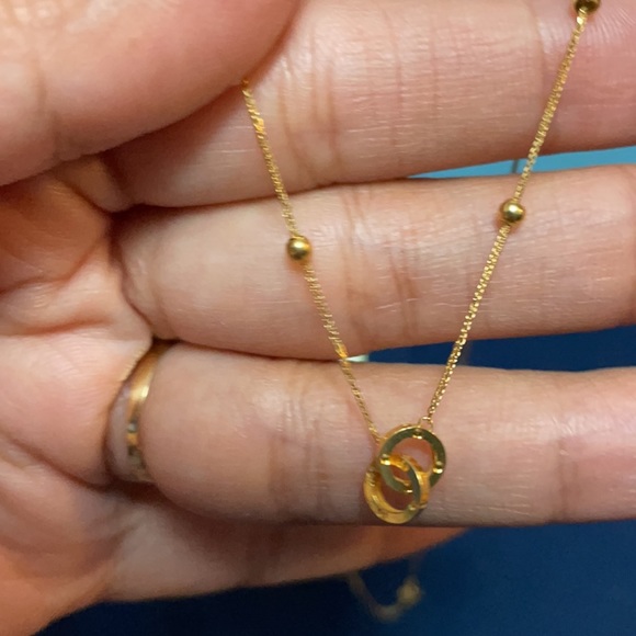 18K Yellow Gold Necklace Tiffany Inspired - Picture 4 of 4